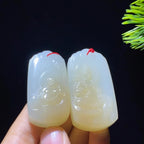 和田玉糖白双圣护佑（29.2g）
