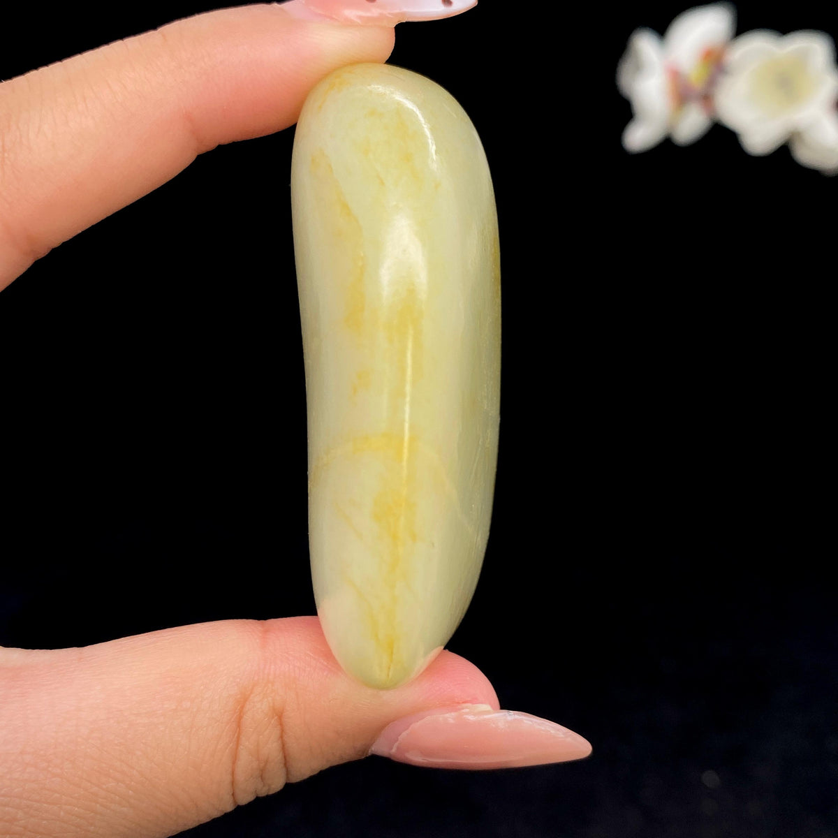 和田玉洒金皮籽料手把件（101.8g）