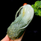 和田玉籽料白菜把件（227.7g）