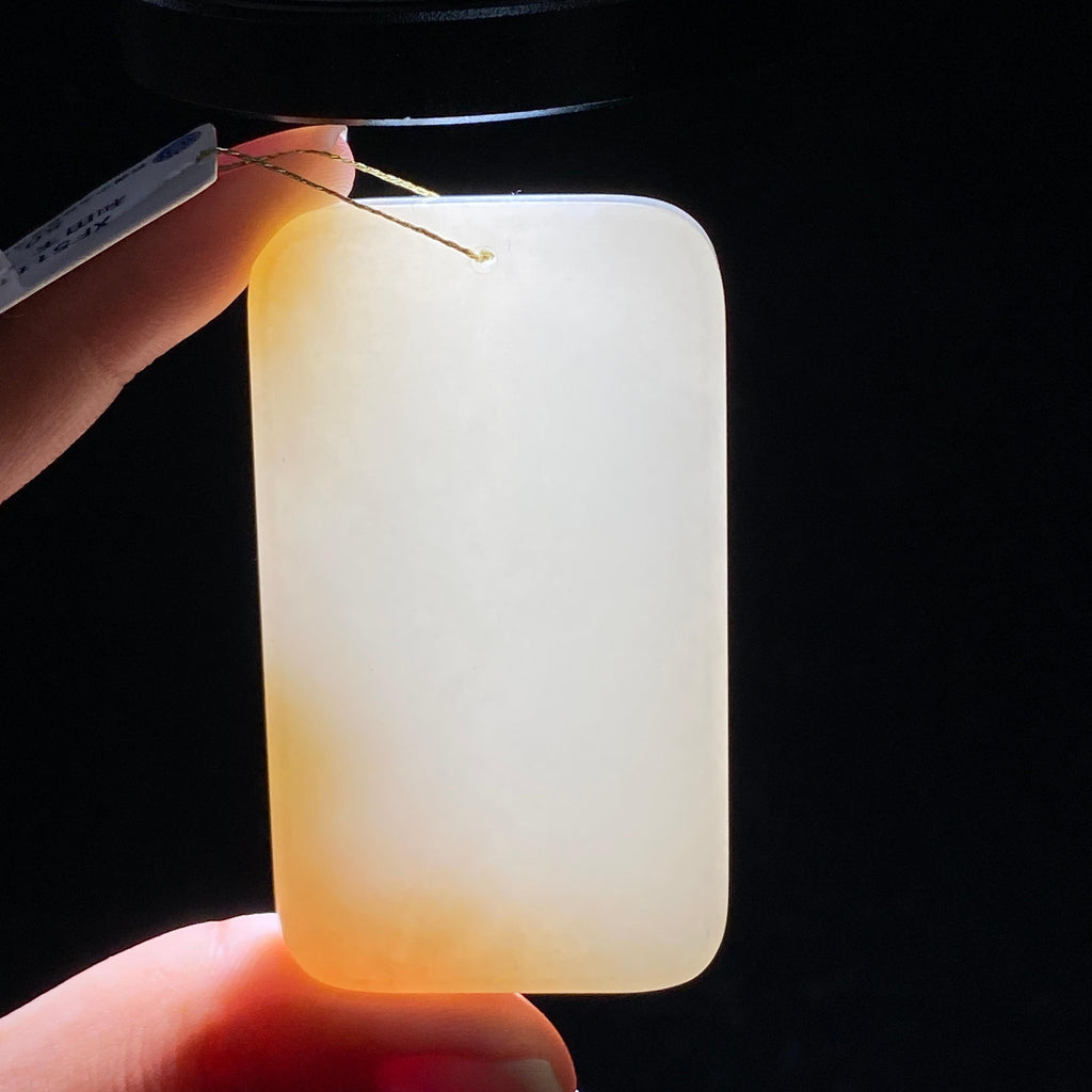 和田玉糖白无事牌（50.5g）