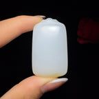 和田玉糖白平安无事牌（26.5g）