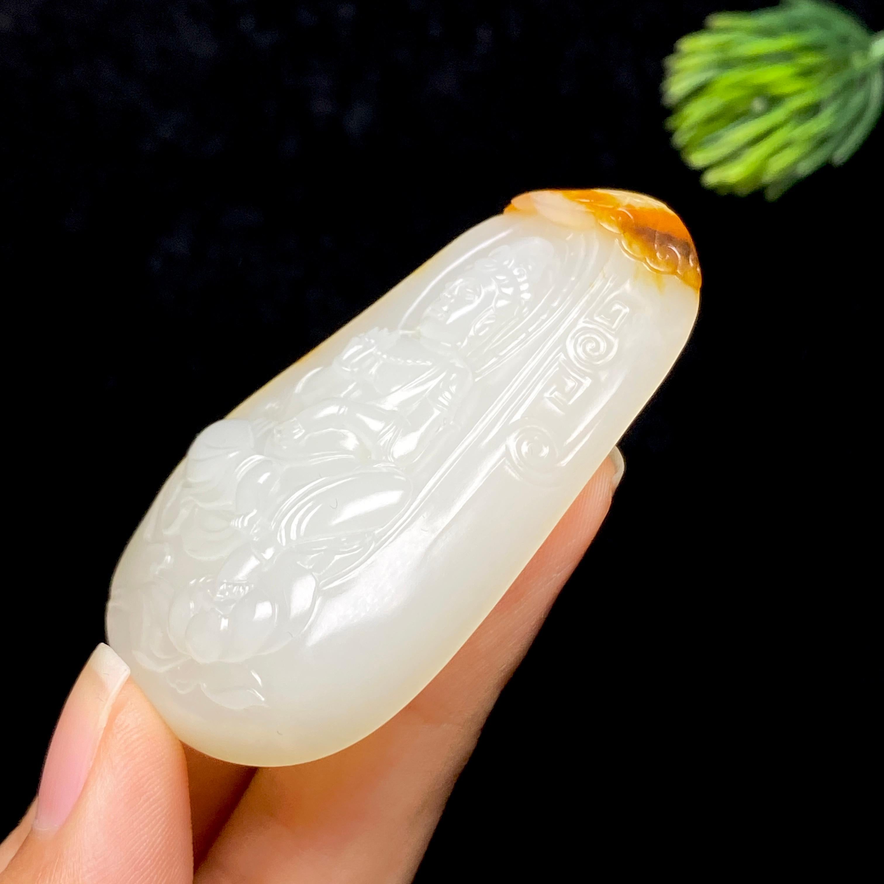 和田玉籽料观音（43.2g）