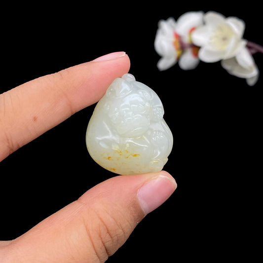 和田玉籽料貔貅【招财进宝】（18.9g）