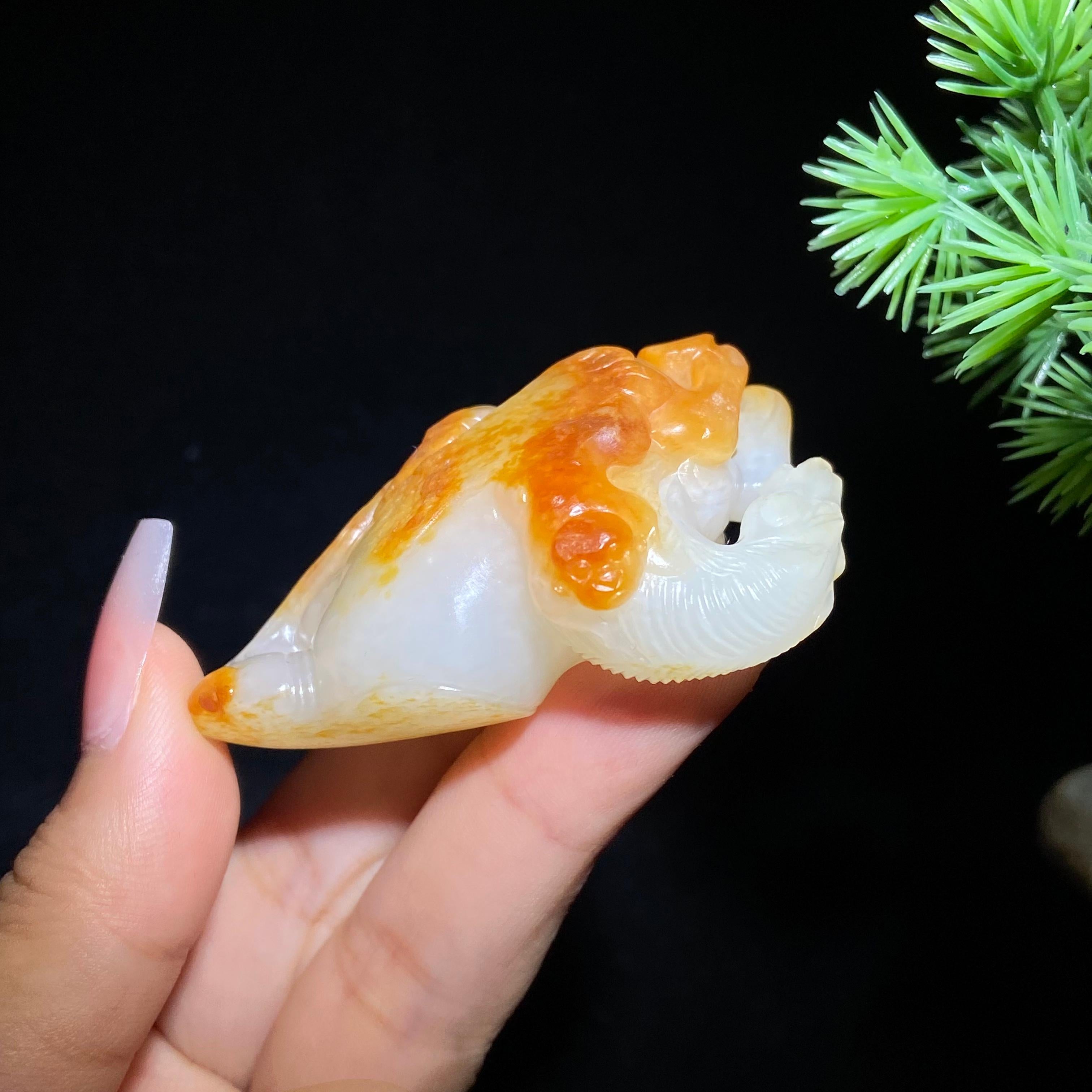 和田玉籽料马上封侯（49.9g）