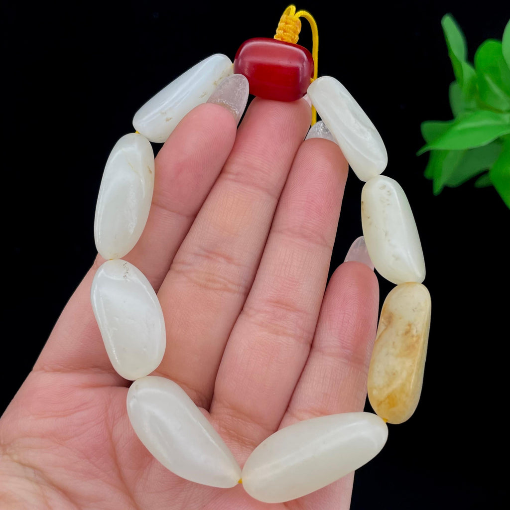 和田玉白玉籽料【精品手串】（38.7g）