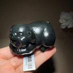 和田黑青手把件猪（210.7g）