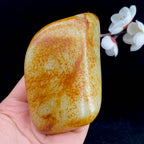 和田玉洒红皮籽料原石（339.4g）