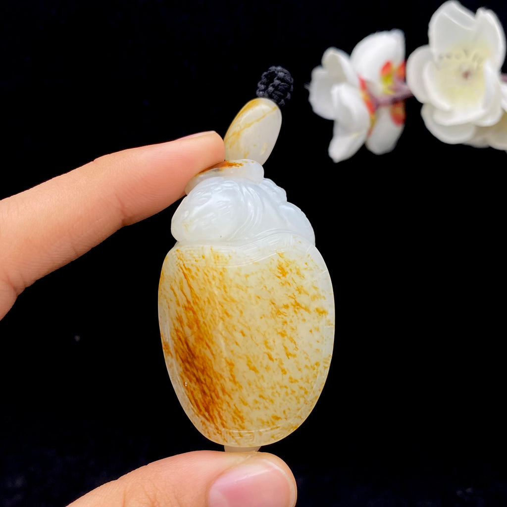 和田玉籽料【龙龟】挂件（60.8g）