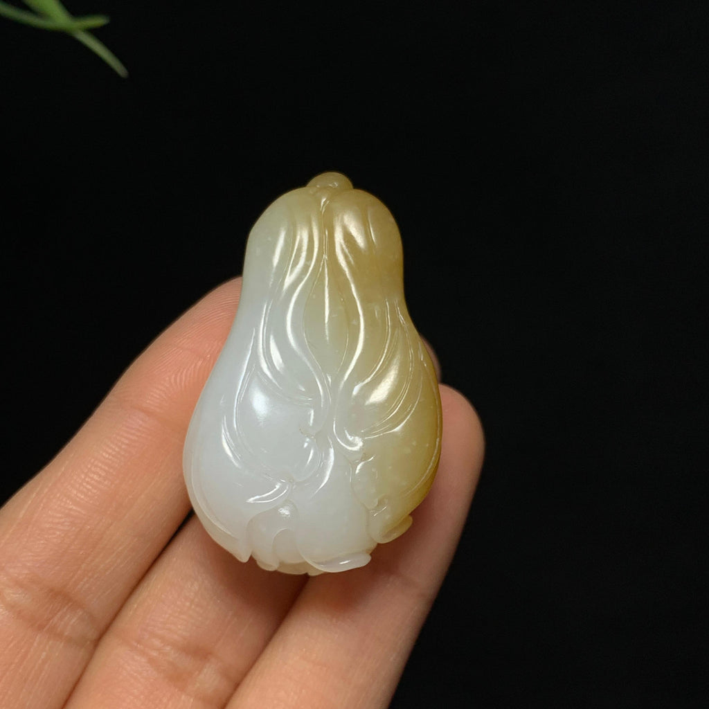 新疆且末糖白玉白菜挂件（23.7g）