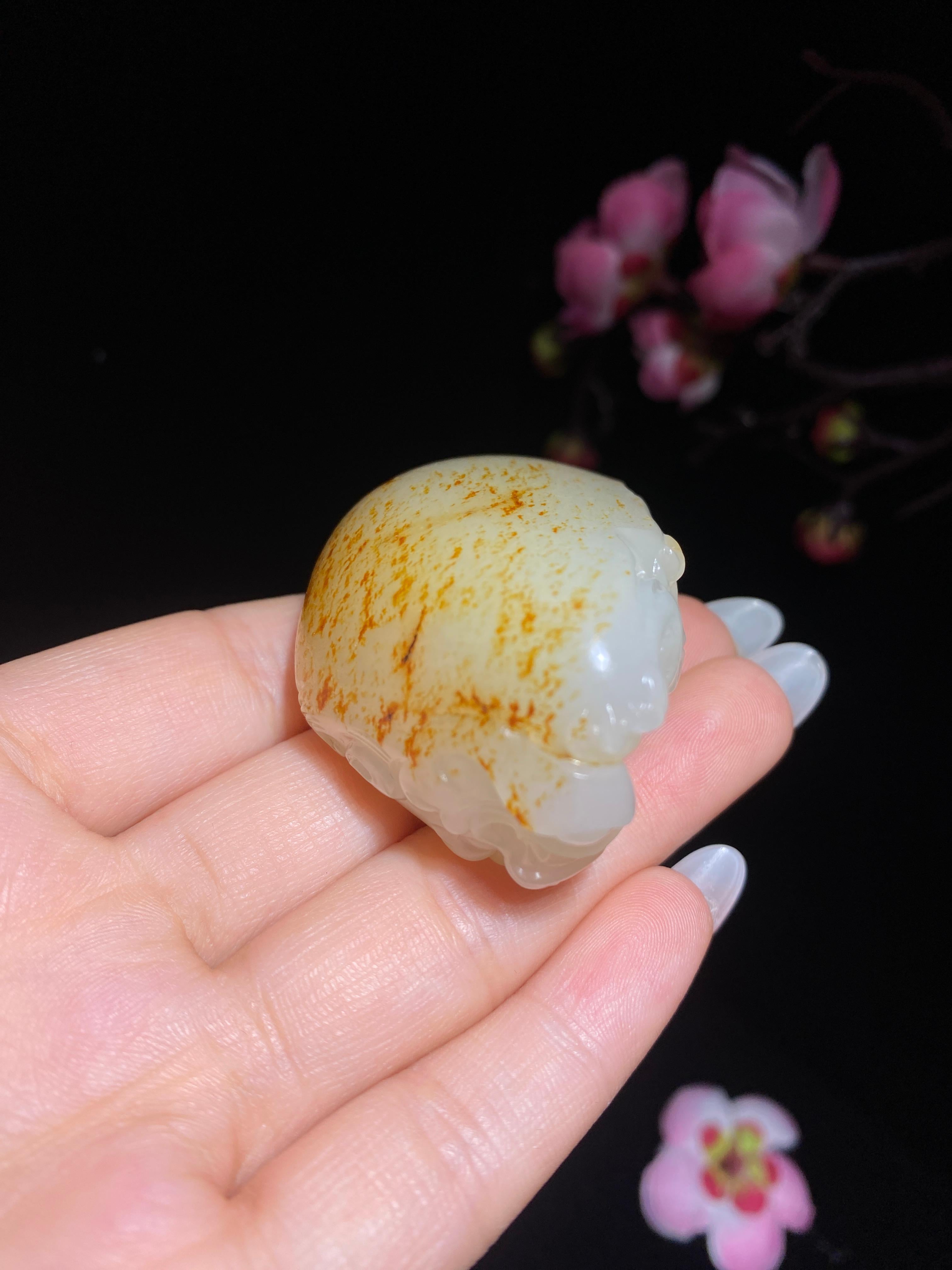 和田玉白玉籽料貔貅挂件（80.0g）