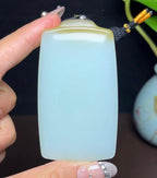 新疆和田玉且末糖羊脂玉平安无事牌（90.5g）