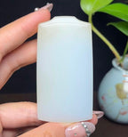 新疆和田玉且末料羊脂玉平安无事牌（66.6g）