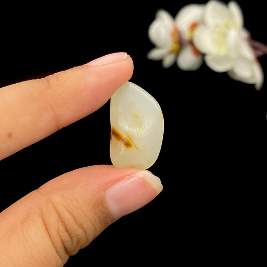 和田玉黄皮籽料戒面籽（3.5g）