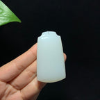 收藏级和田山料羊脂白玉无事牌挂件（52.3g）