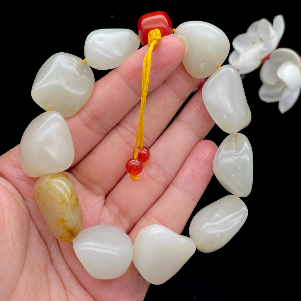 和田玉白玉籽料【精品手串】（83.3g）