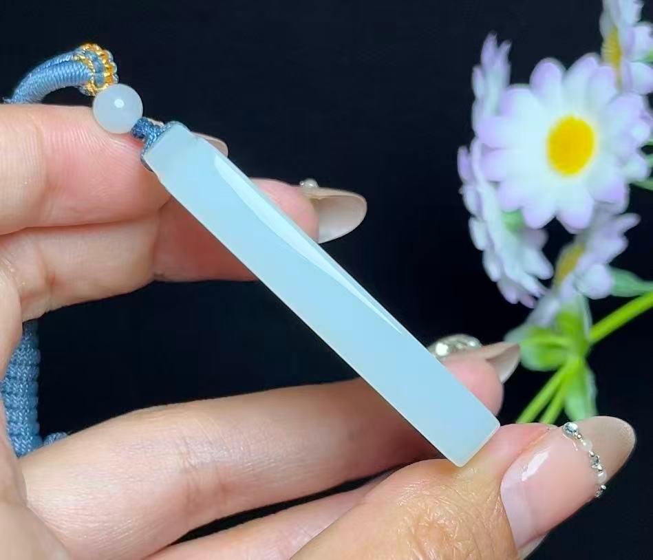 和田玉羊脂白玉平安无事牌（39.3g）