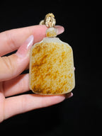 和田玉籽料满皮无事牌（54.2g）