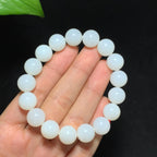 高品质和田山料羊脂白玉圆珠手串（41.8g）