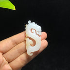 和田山料糖白玉仿古龙挂件（13.8g）