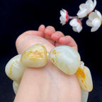 和田玉洒金皮籽料【精品手串】（144.4g）