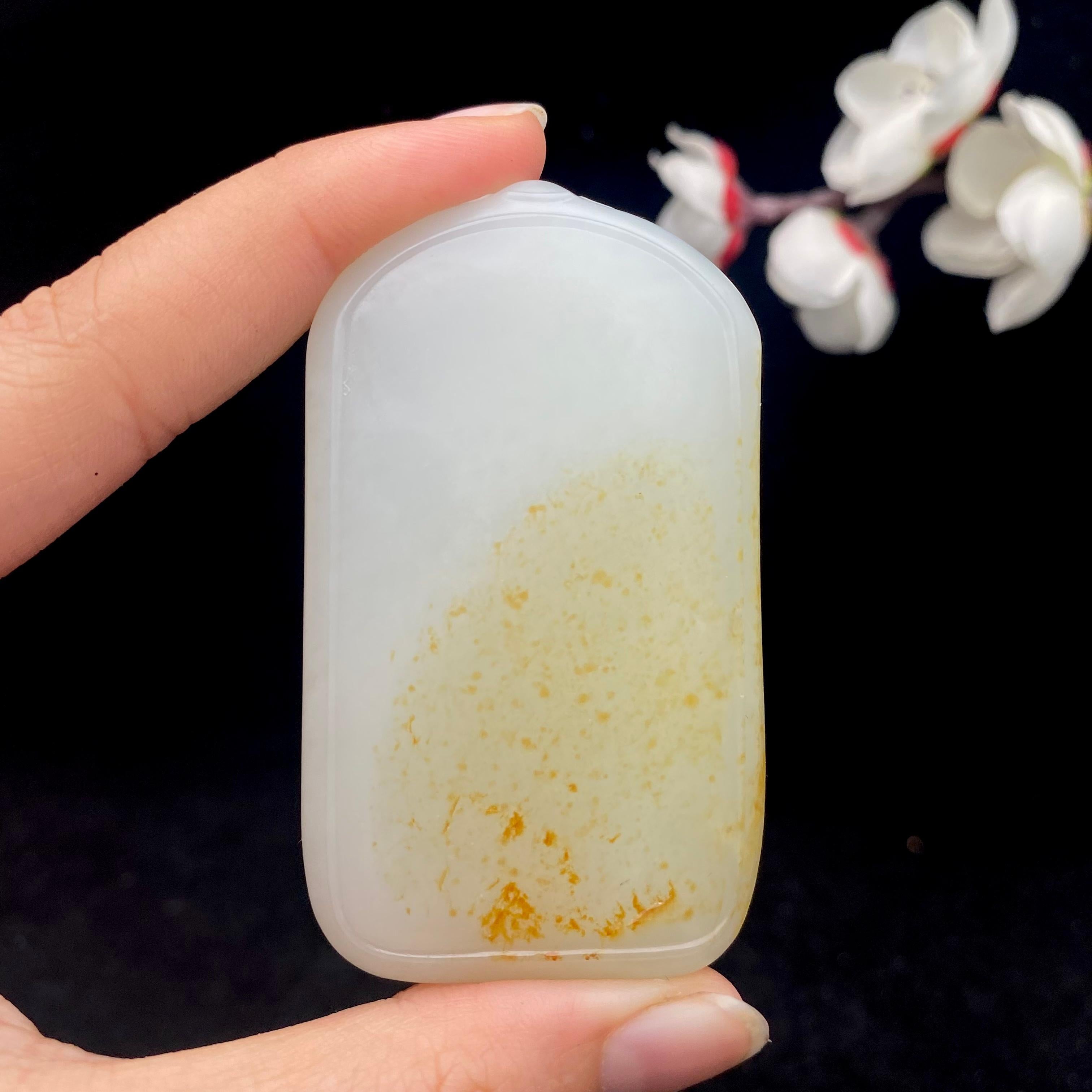 和田玉籽料【平安无事牌】（82.7g）