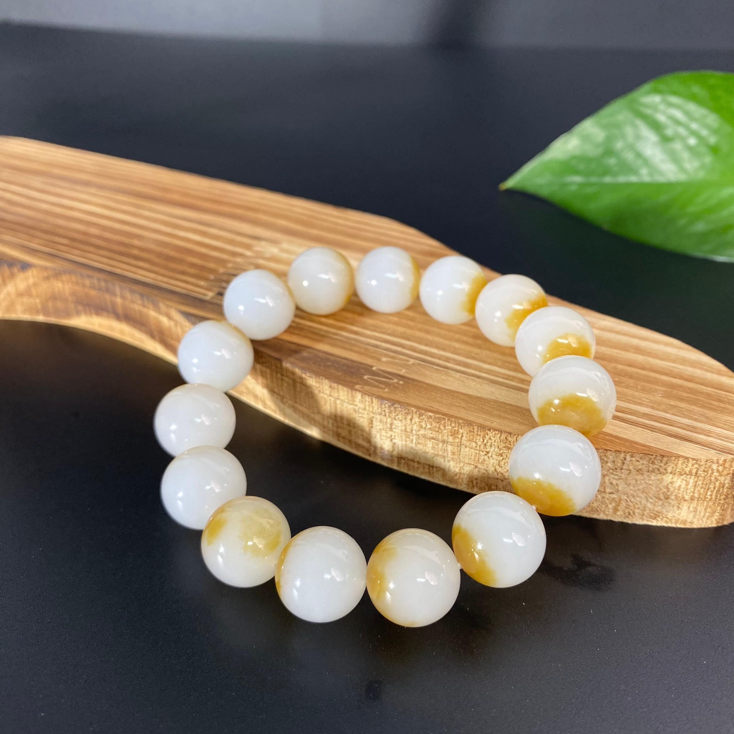 和田玉糖白手串2512030003（72.2g）