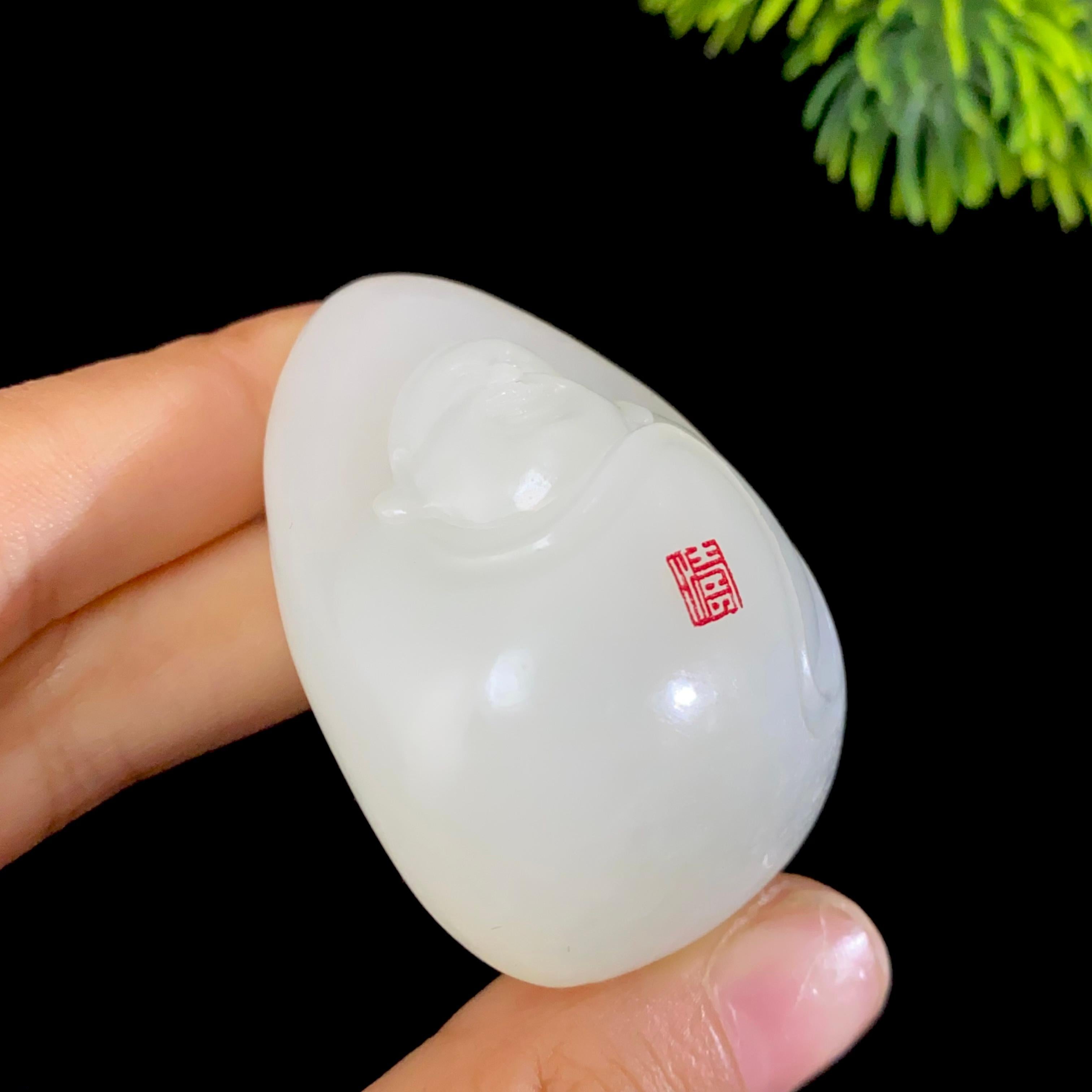 【超值推荐】和田玉羊脂白玉佛公（56.2g）