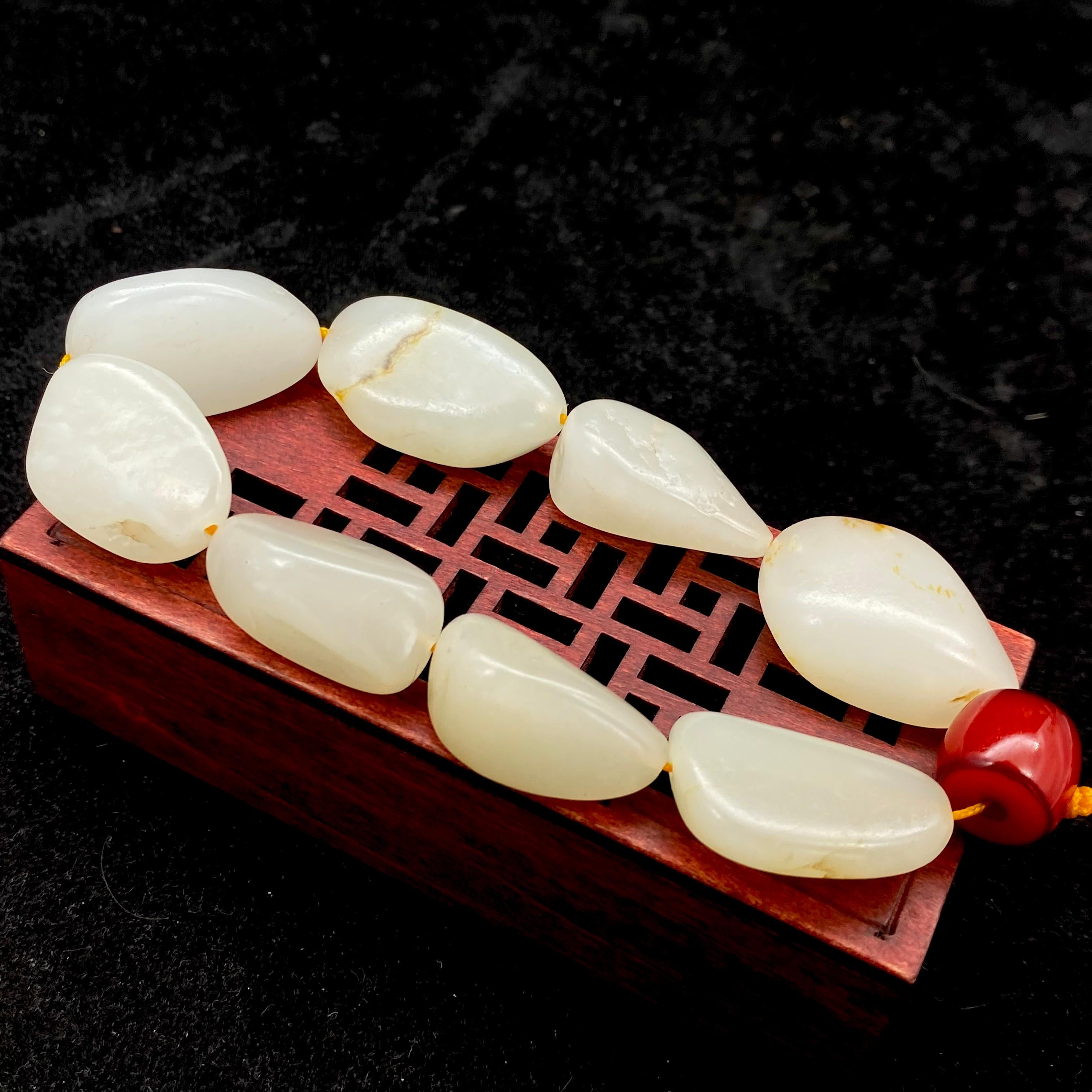 和田玉白玉【精品手串】（63.9g）