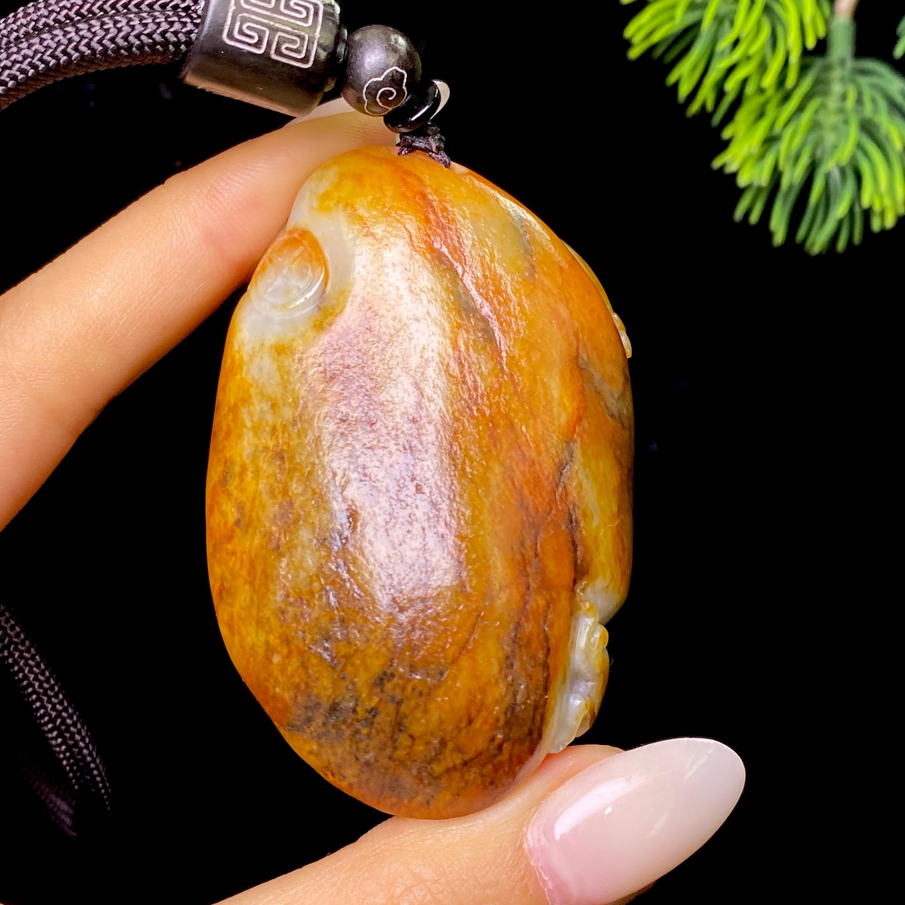 和田玉籽料代代数钱把件（85.6g）