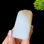 和田玉糖白平安无事牌（44.6g）