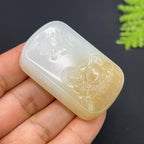 和田玉糖羊脂白玉弥勒佛玉牌（51.0g）