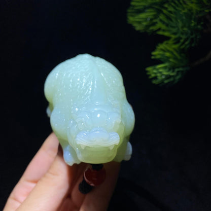 和田玉白玉貔貅把件（206.8g）