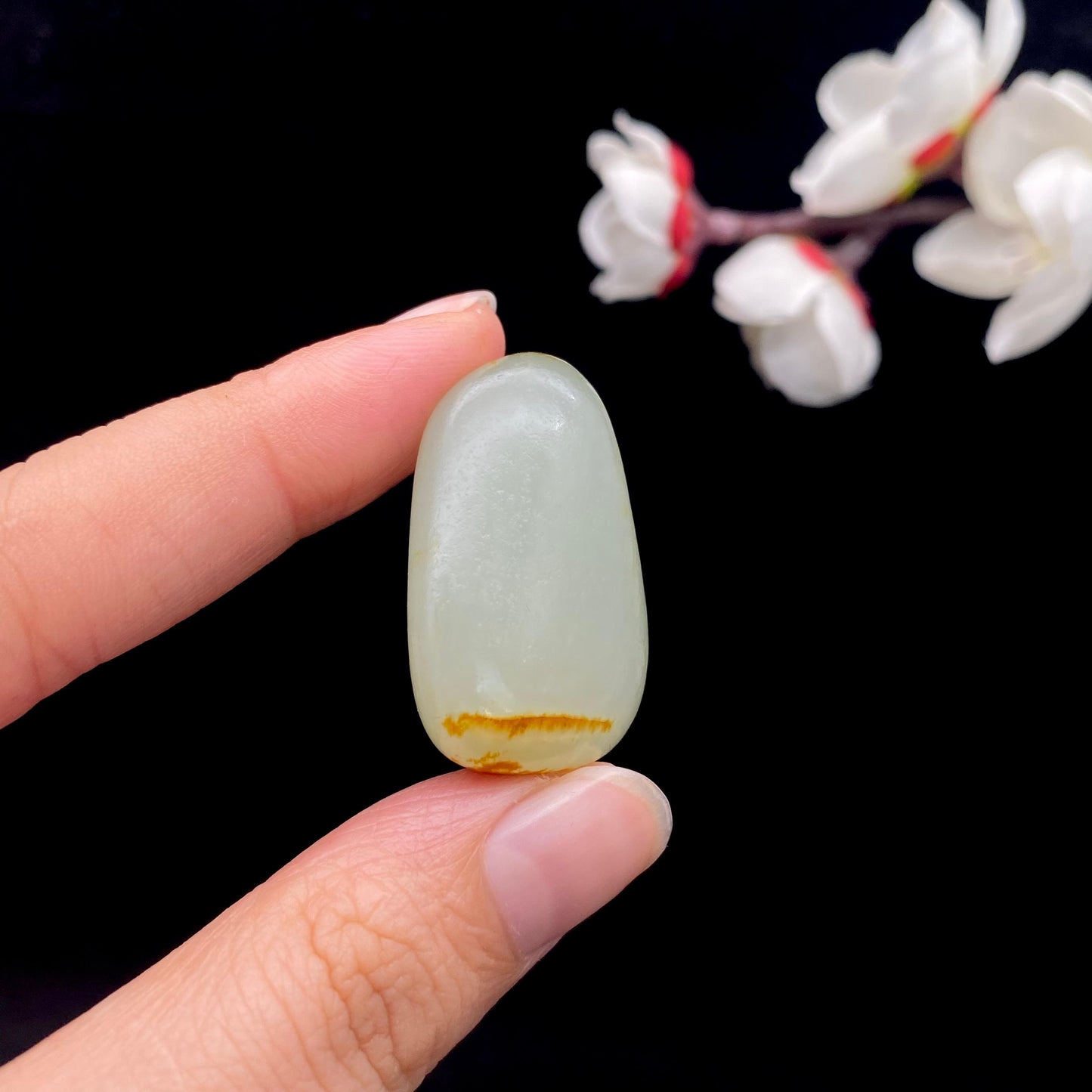 和田玉聚黄皮籽料挂件（17.1g）