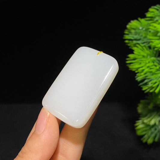 和田白玉无事牌挂件（32.5g）