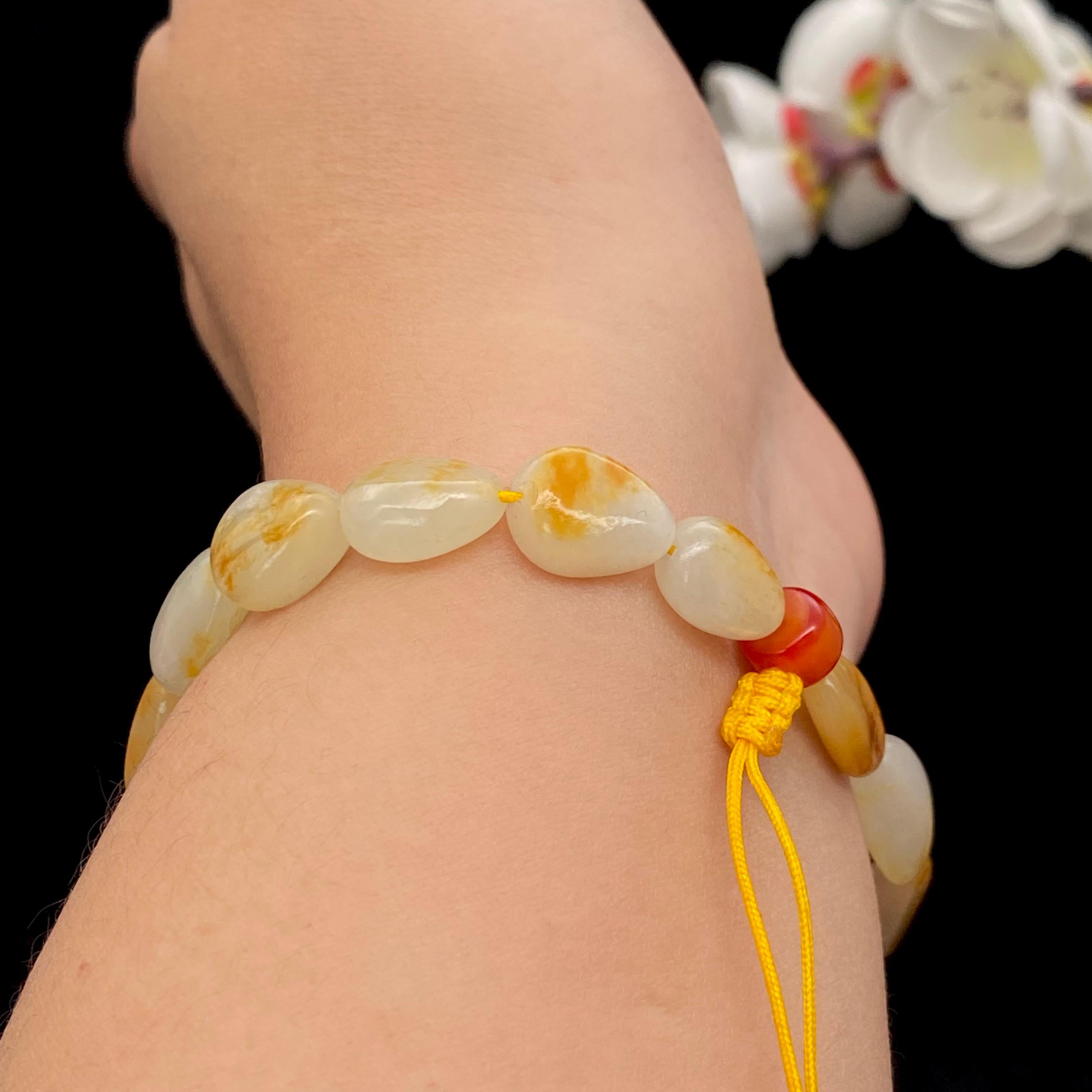 【超值推荐】和田玉洒金皮籽料【精品手串】（19.3g）