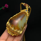 收藏传承级18 K重金镶嵌籽料挂件（98.6g）