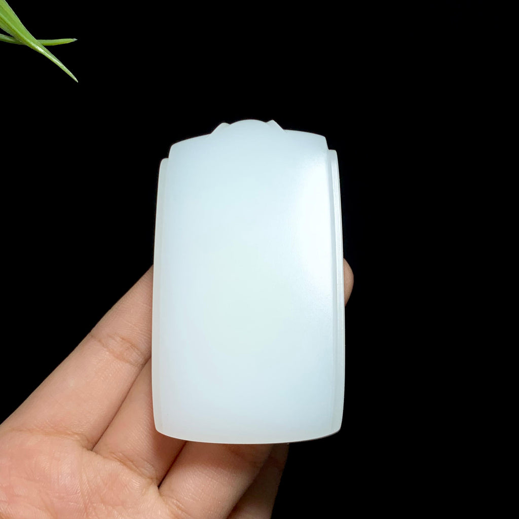 高品质和田玉羊脂白玉无事牌（77.2g）