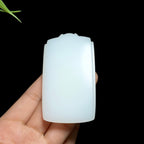 高品质和田玉羊脂白玉无事牌（77.2g）