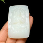 顶级和田羊脂白玉千手观音牌（53.0g）
