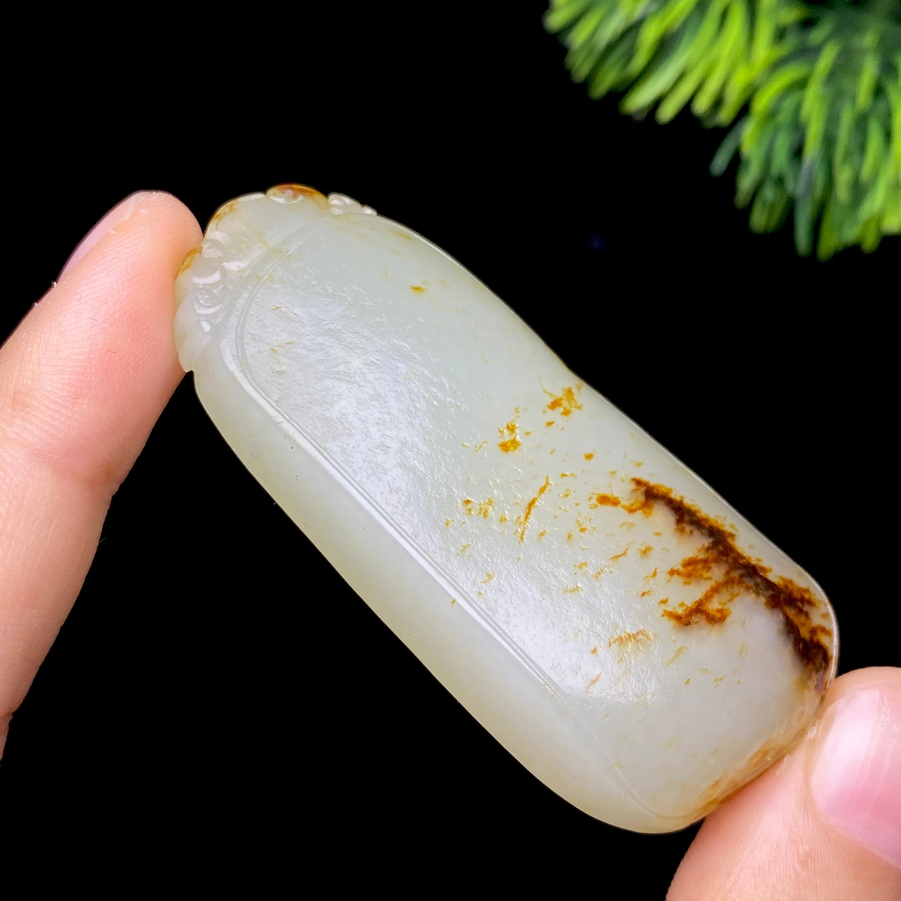 和田玉籽料无事牌（37.4g）