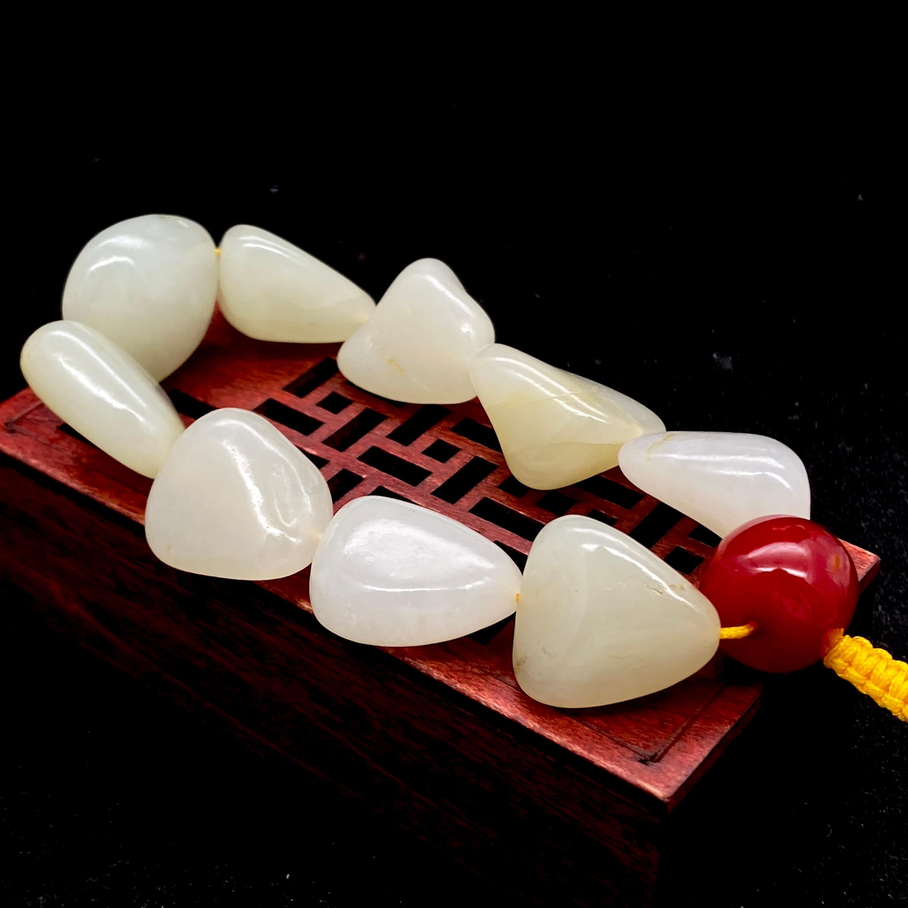 和田玉白玉【精品手串】（69.7g）