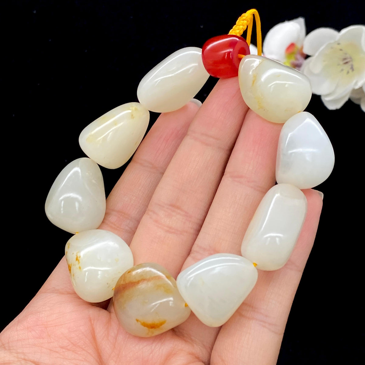 和田玉黄皮籽料【精品手串】（86.1g）