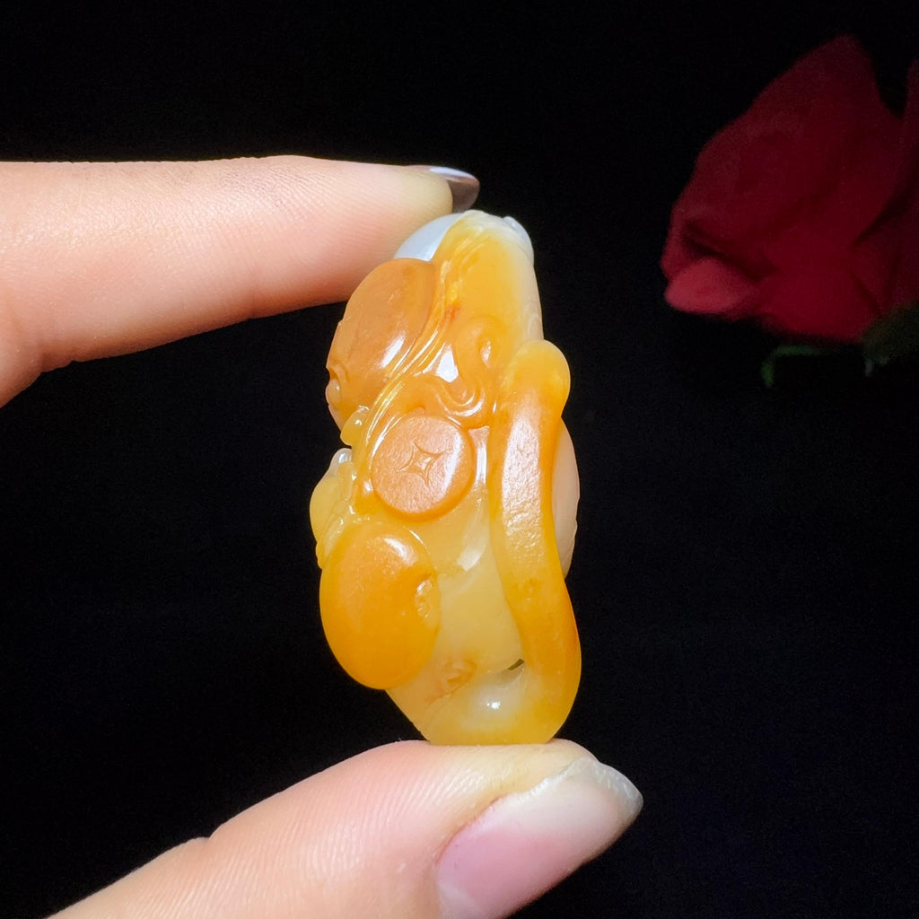和田玉籽料猴子挂件挂件（25.6g）