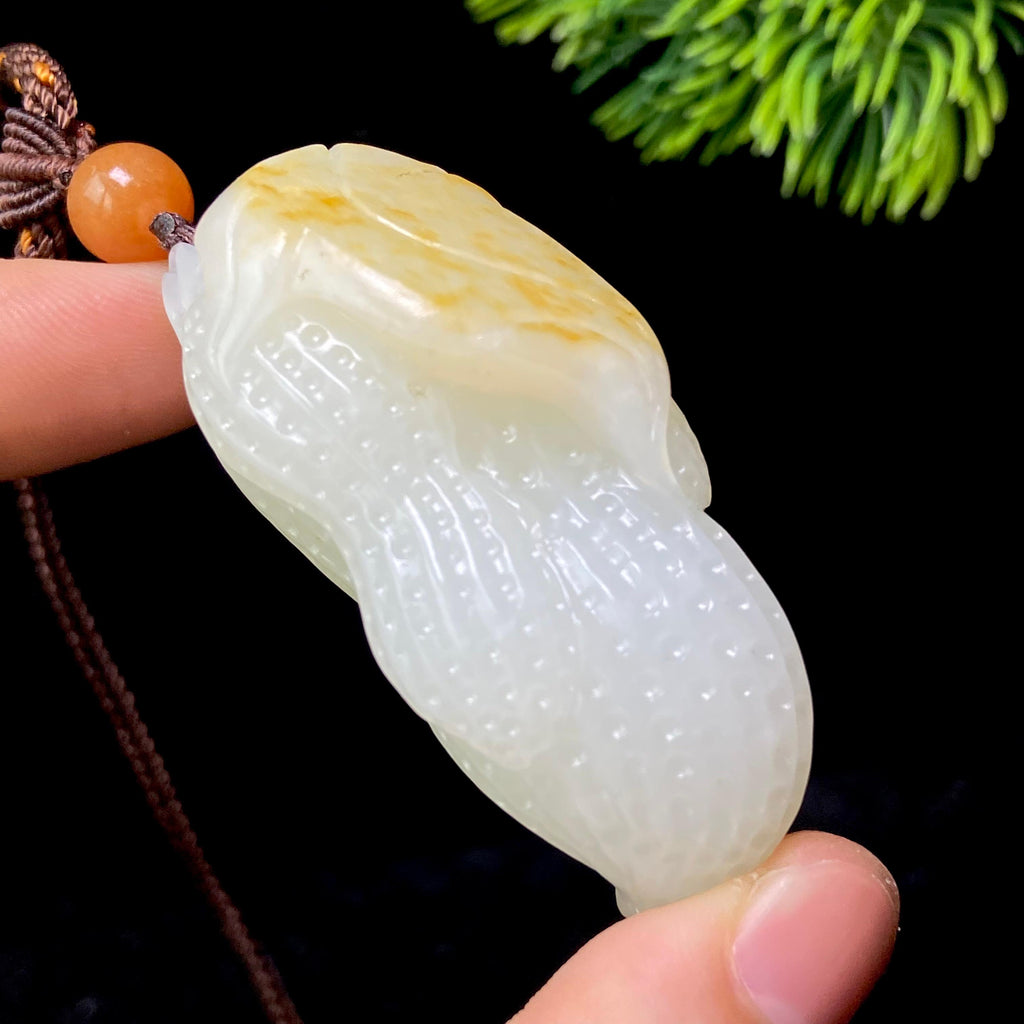 和田玉籽料花生挂件（52.7g）