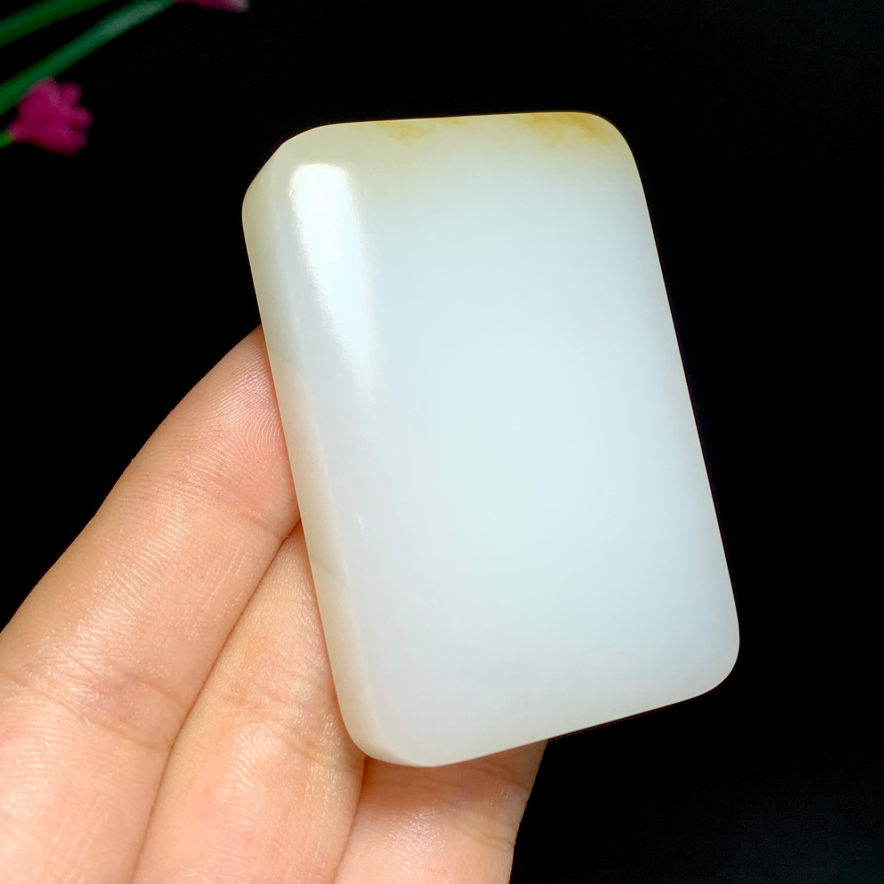 精品新疆糖白玉平安无事牌（78.8g）