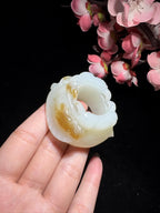 和田玉糖白玉扳指（70.2g）