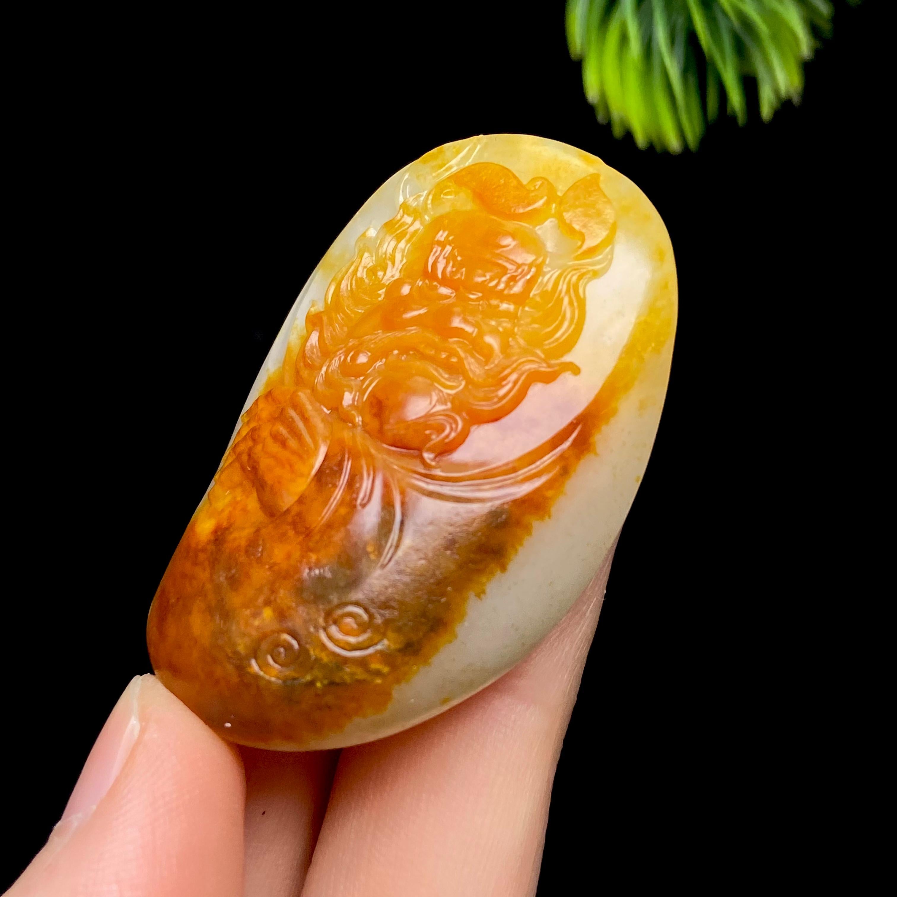 和田玉籽料钟馗（37.4g）