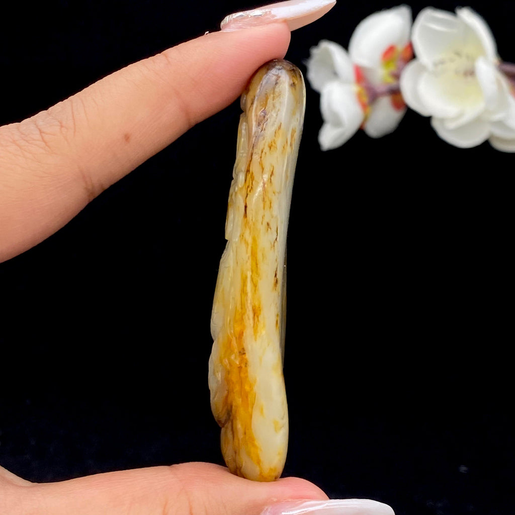 和田玉籽料【连年有余】挂件（45.3g）