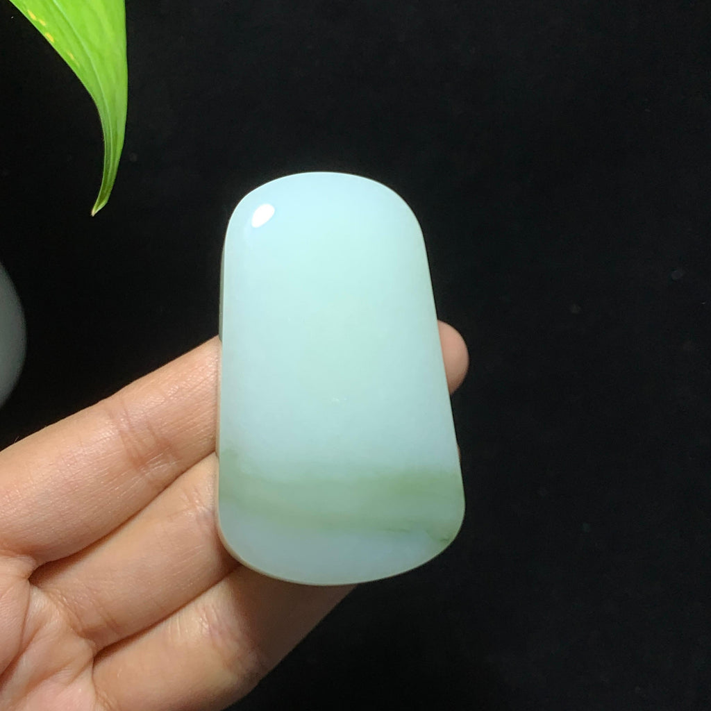 和田山料白玉带翠无事牌挂件（80.8g）