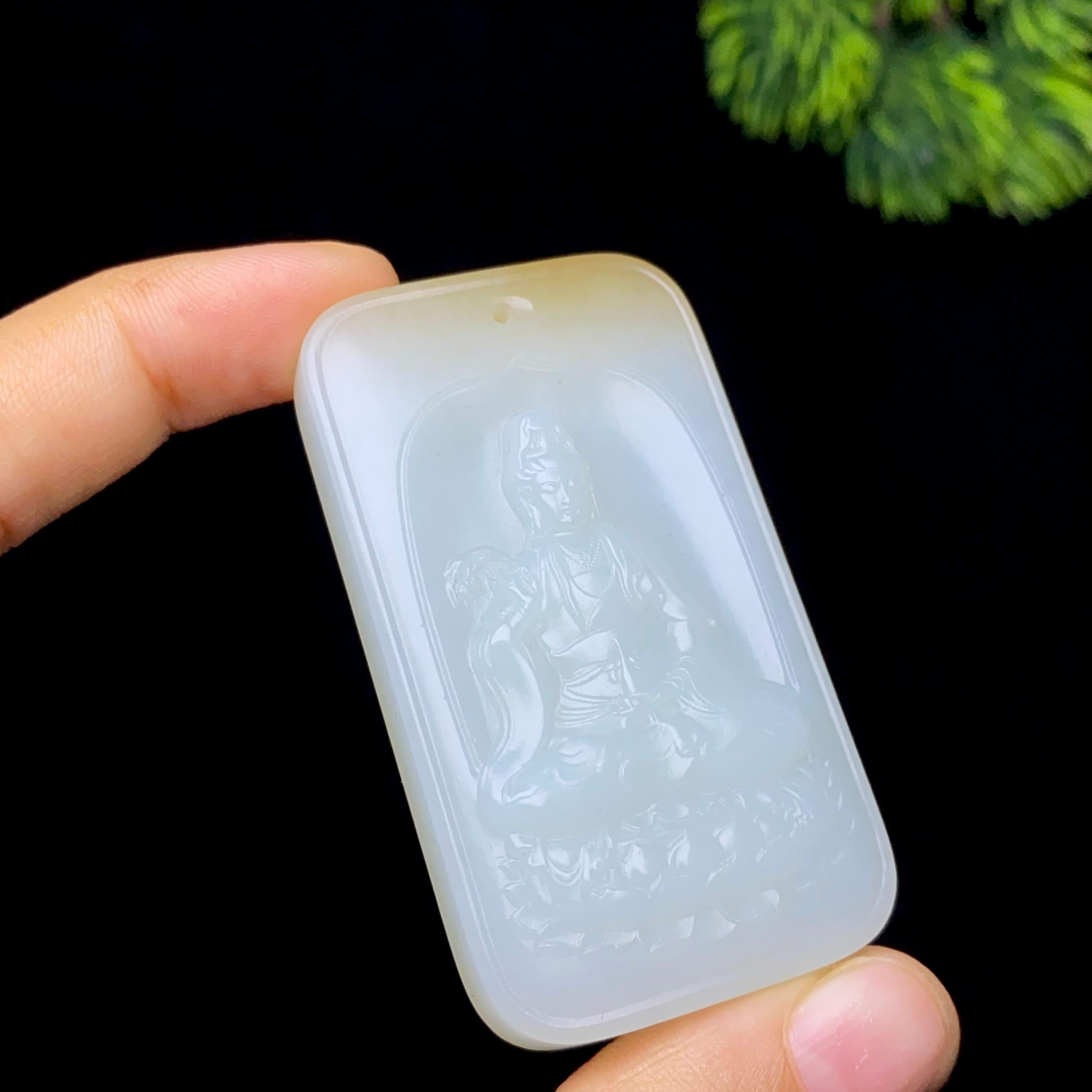和田玉糖白观音（45.1g）